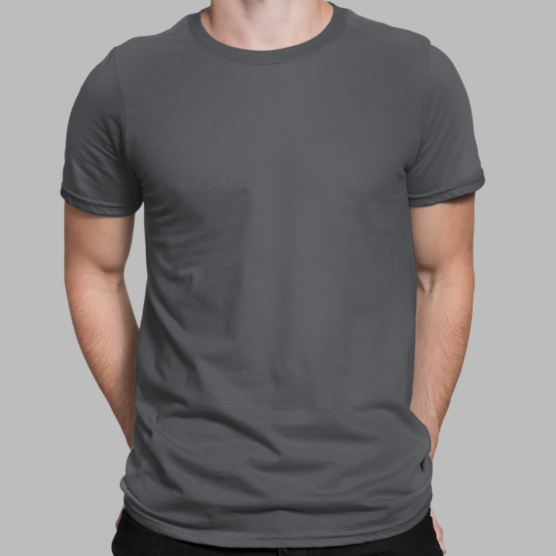 AR&B Round Neck Regular Fit T-Shirt - Black, White, Asphalt