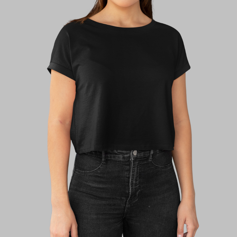 AR&B Women's Crop Top Regular Fit - Black