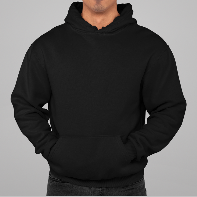 AR&B Men's Pullover Hoodie - Long Sleeve Regular Fit - Black