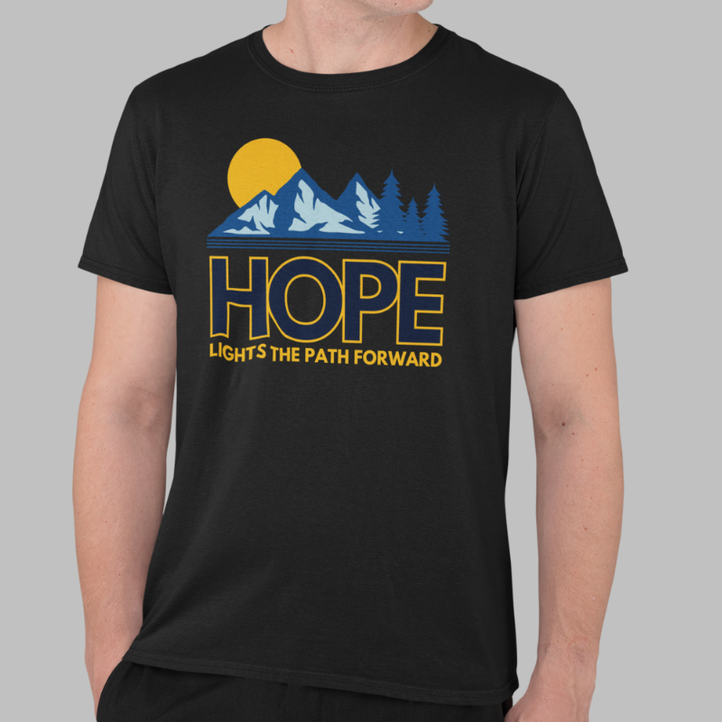 Hope Lights The Path Forward Printed Regular Fit T-Shirt