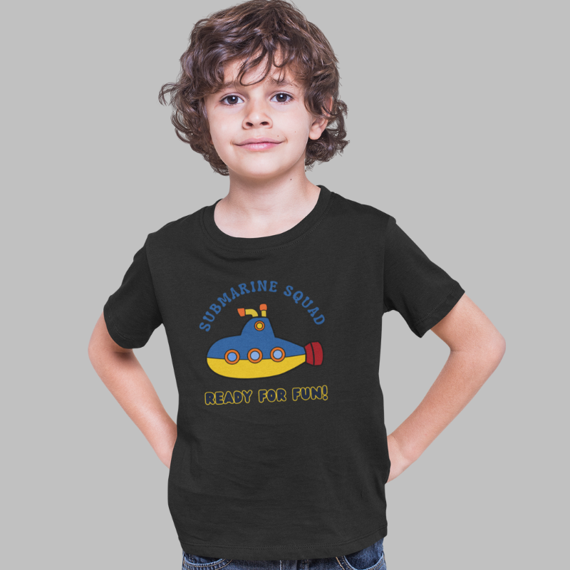 Submarine Squad Ready For Fun! Printed T-Shirt