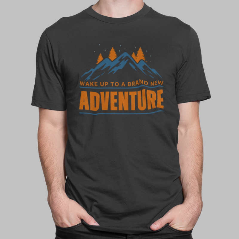 Wake up to a Brand New Adventure Printed Regular Fit T-Shirt