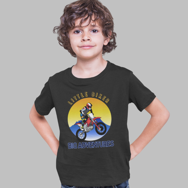 Little Biker Big Adventures Printed T-Shirt