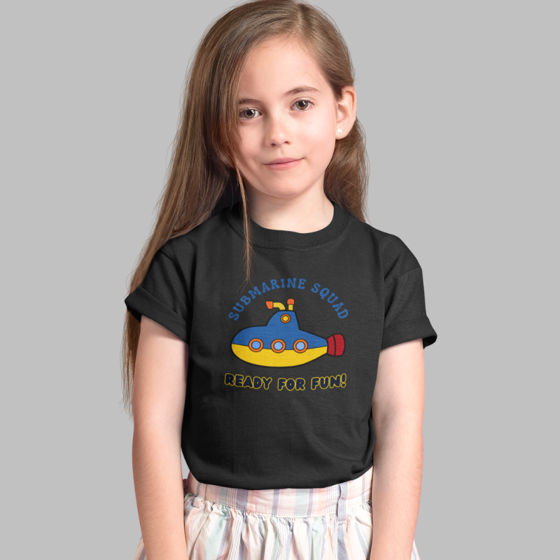 Submarine Squad Ready For Fun! Printed T-Shirt