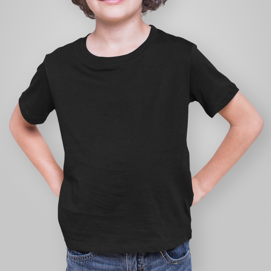 AR&B Kids Round Neck T-Shirts - Black