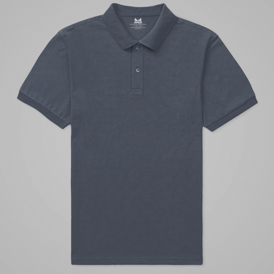 AR&B Premium Polo T-Shirt – Half Sleeve – Rib Collar and Cuff - Dark Navy Regular Fit