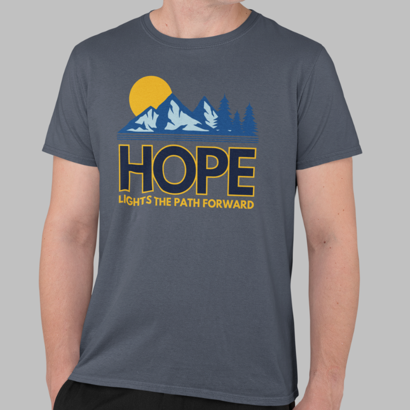 Hope Lights The Path Forward Printed Regular Fit T-Shirt