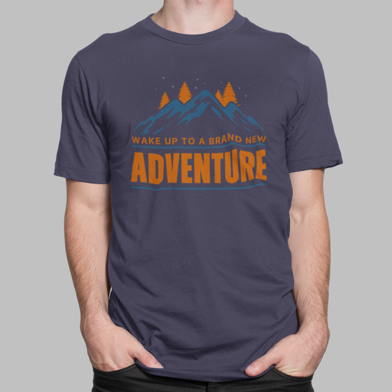 Wake up to a Brand New Adventure Printed Regular Fit T-Shirt