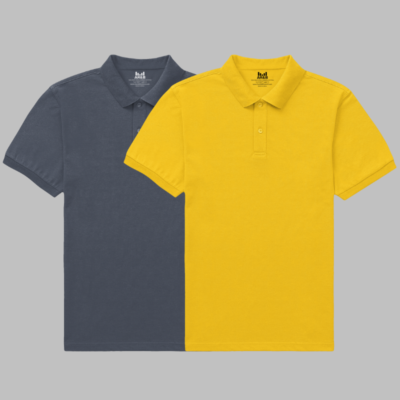 AR&B Premium Polo T-Shirt – Half Sleeve Regular Fit – Rib Collar and Cuff - Combo