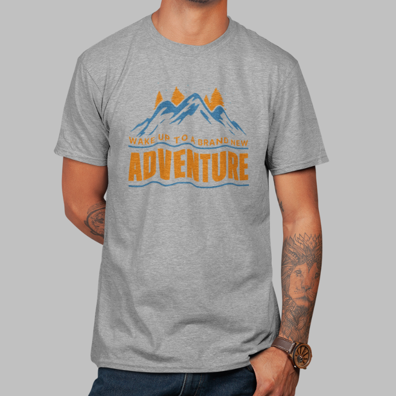 Wake up to a Brand New Adventure Printed Regular Fit T-Shirt