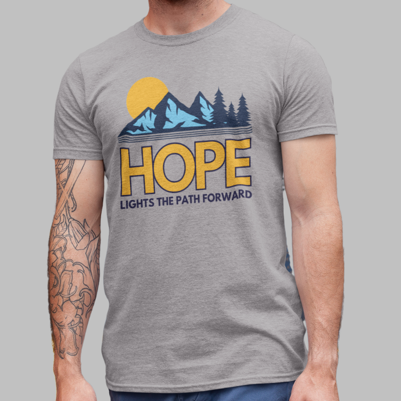 Hope Lights The Path Forward Printed Regular Fit T-Shirt