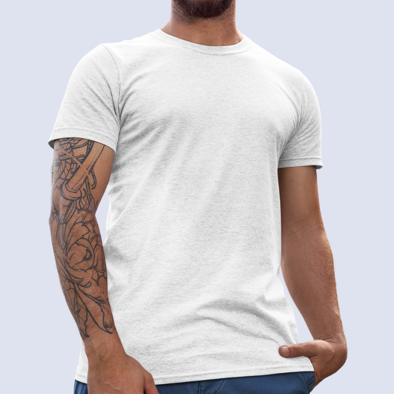 AR&B Round Neck Regular Fit T-Shirt - WHITE HTR, BLACK HTR, DARK GREY HTR