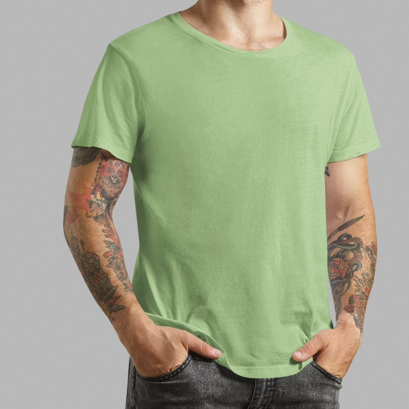 AR&B Round Neck Regular Fit T-Shirt - Red, Navy, Kiwi Green