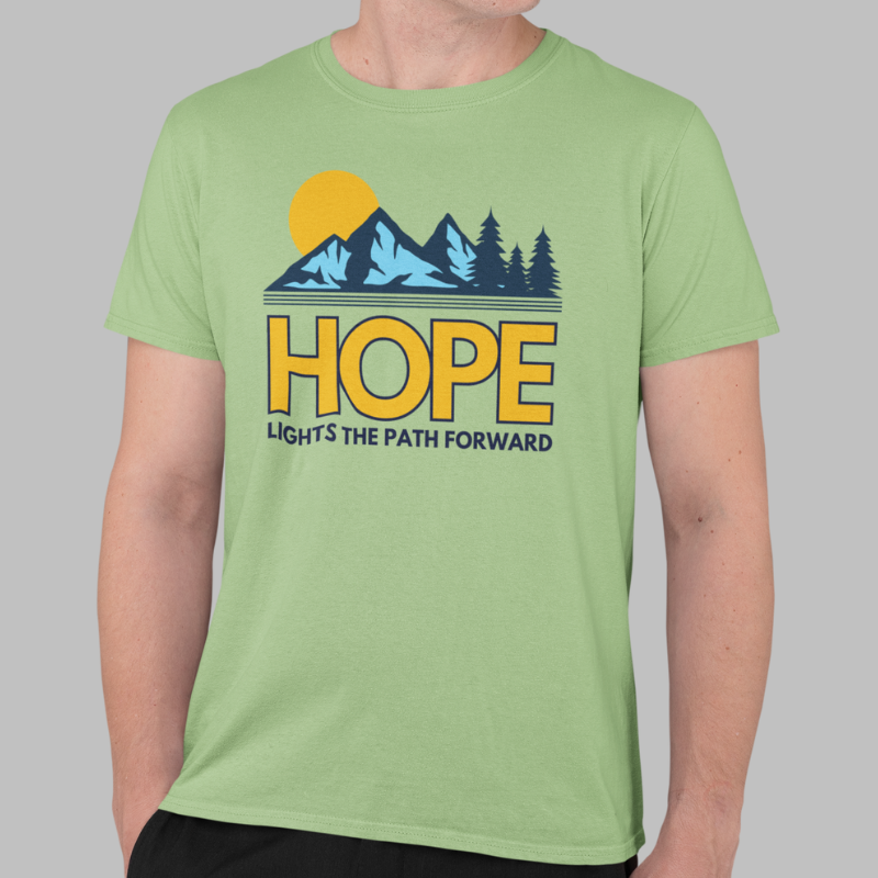 Hope Lights The Path Forward Printed Regular Fit T-Shirt