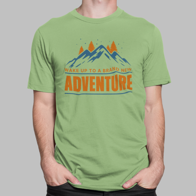 Wake up to a Brand New Adventure Printed Regular Fit T-Shirt