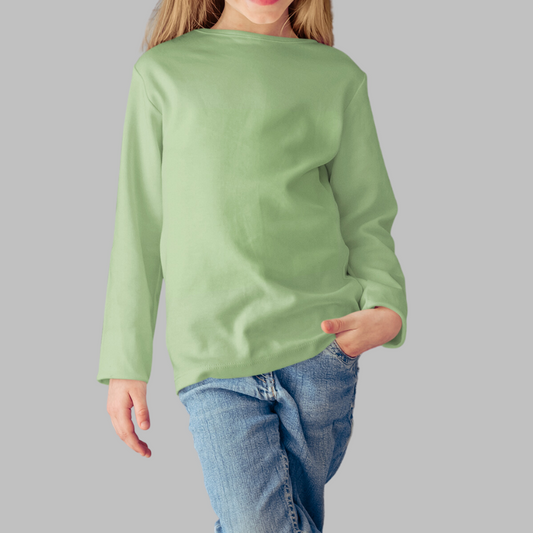 AR&B Kids Round Neck Full Sleeve T-Shirts -  Kiwi Green