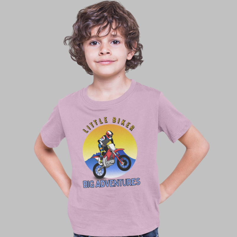 Little Biker Big Adventures Printed T-Shirt