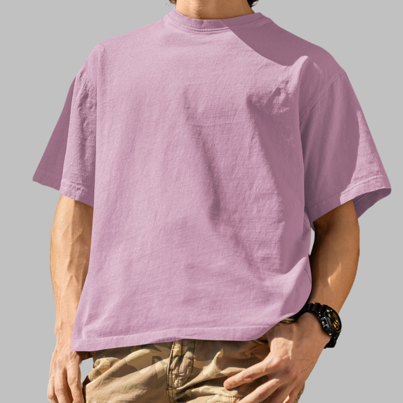 AR&B Oversized T-Shirts - Round Neck Drop Shoulder - Lilac