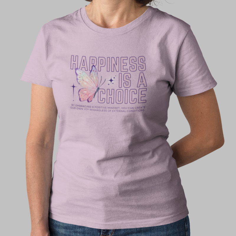 Happiness is a Choice Printed T-Shirt