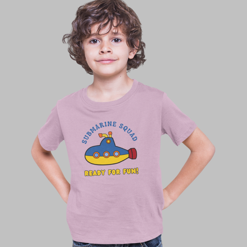 Submarine Squad Ready For Fun! Printed T-Shirt