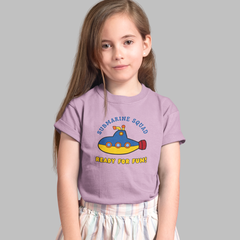 Submarine Squad Ready For Fun! Printed T-Shirt