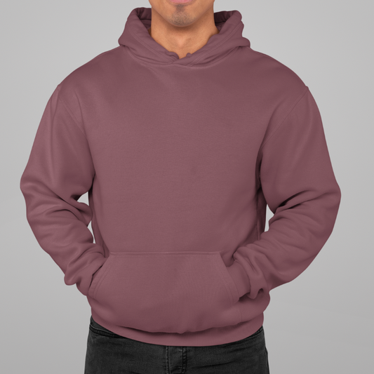 AR&B Men's Pullover Hoodie - Long Sleeve Regular Fit - Maroon