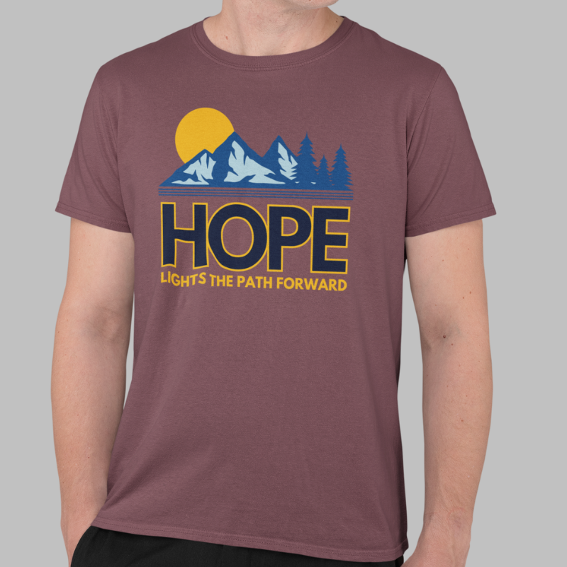 Hope Lights The Path Forward Printed Regular Fit T-Shirt