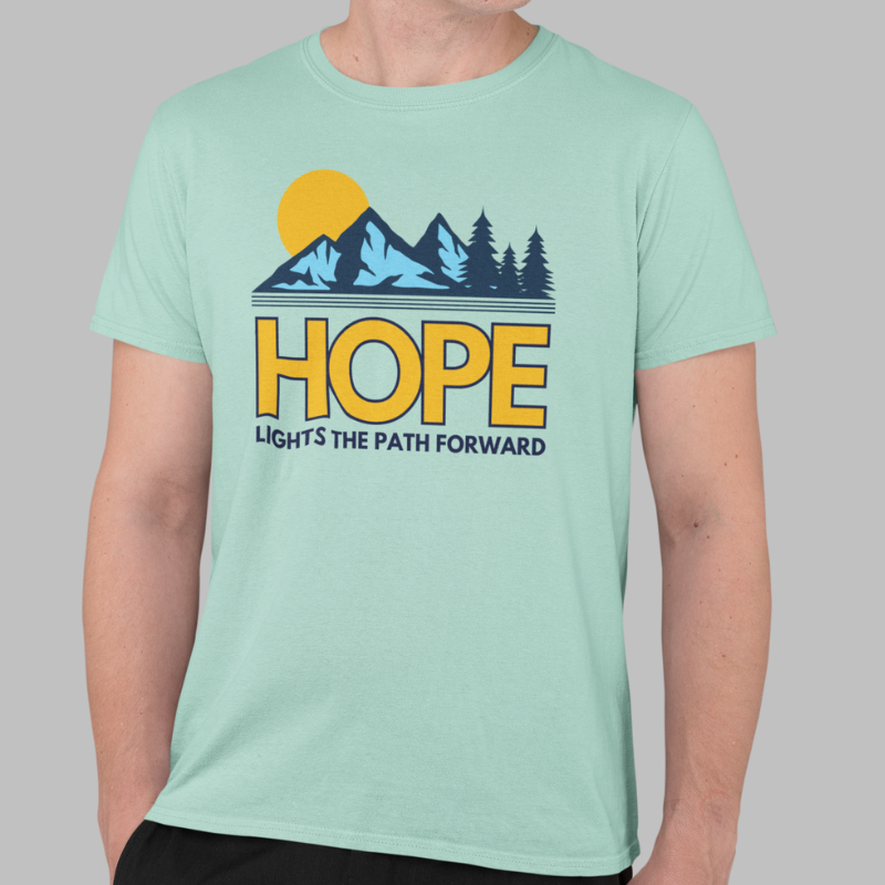 Hope Lights The Path Forward Printed Regular Fit T-Shirt