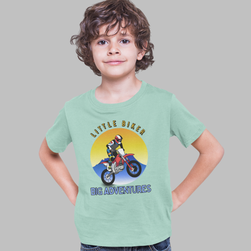 Little Biker Big Adventures Printed T-Shirt