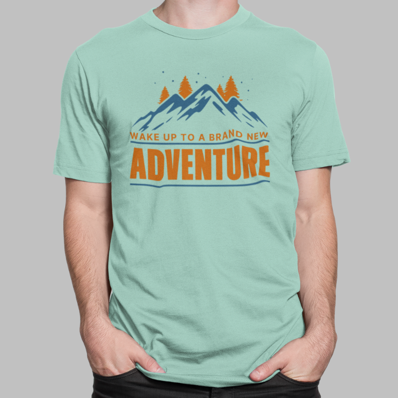 Wake up to a Brand New Adventure Printed Regular Fit T-Shirt