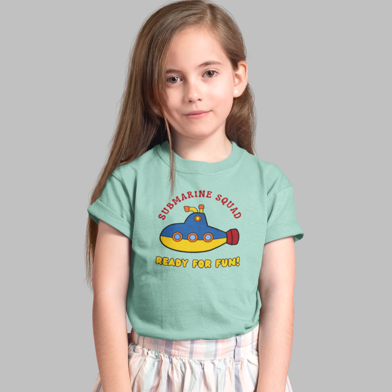 Submarine Squad Ready For Fun! Printed T-Shirt