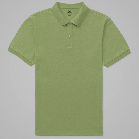 AR&B Premium Polo T-Shirt – Half Sleeve – Rib Collar and Cuff - Moss Green Regular Fit