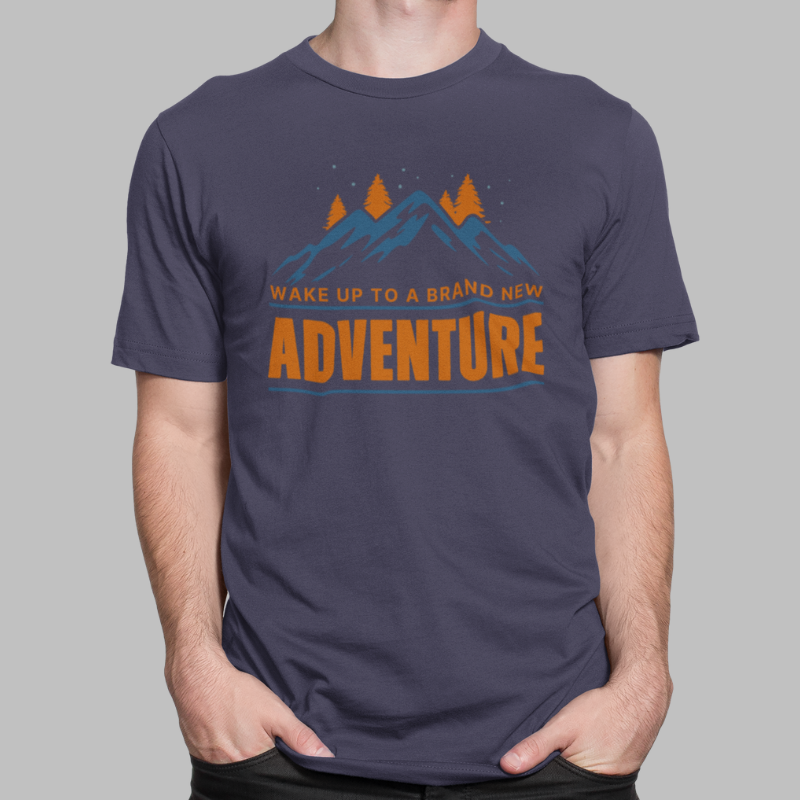 Wake up to a Brand New Adventure Printed Regular Fit T-Shirt