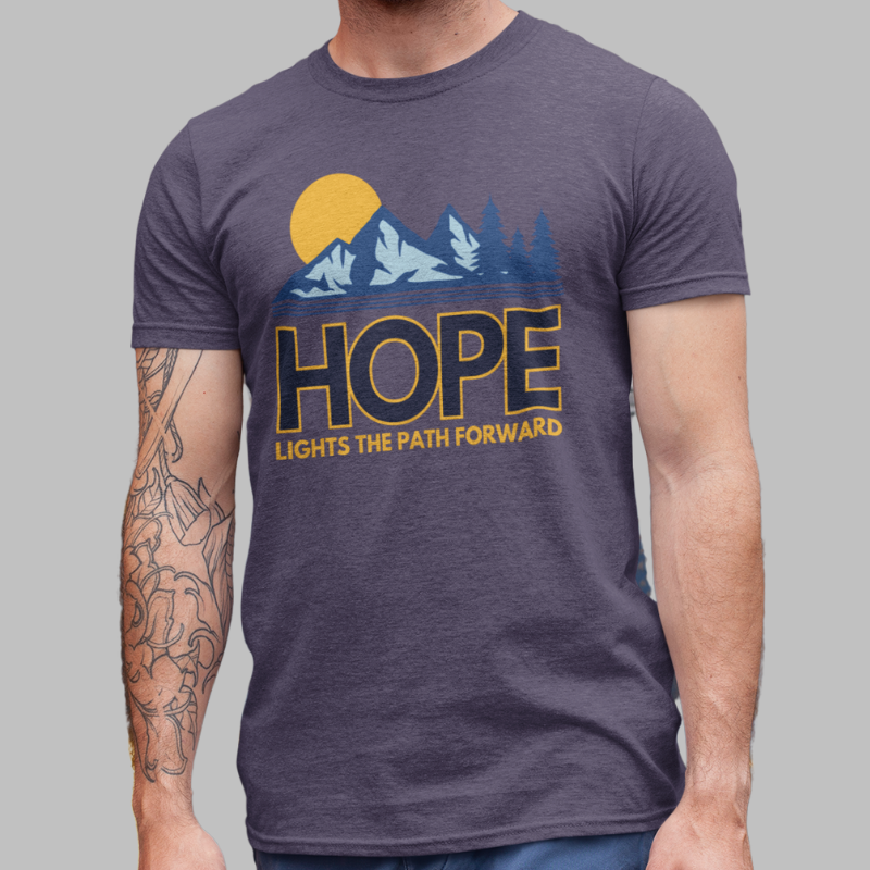 Hope Lights The Path Forward Printed Regular Fit T-Shirt