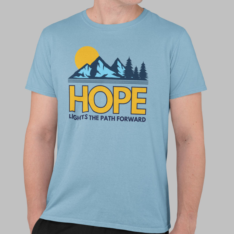 Hope Lights The Path Forward Printed Regular Fit T-Shirt