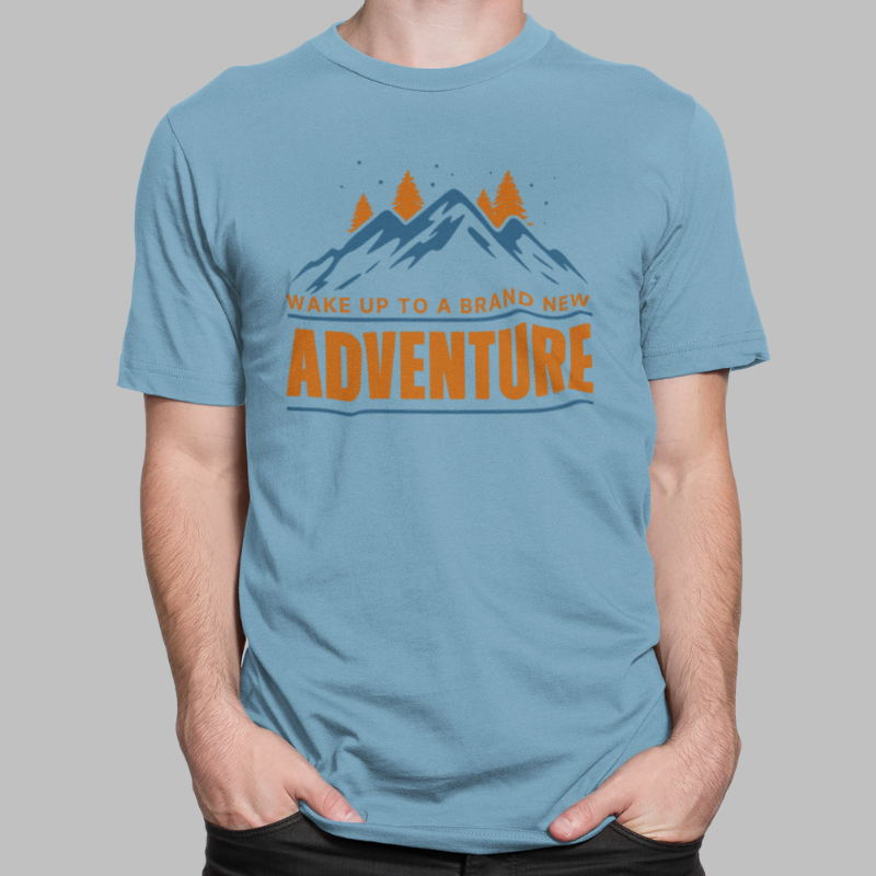 Wake up to a Brand New Adventure Printed Regular Fit T-Shirt