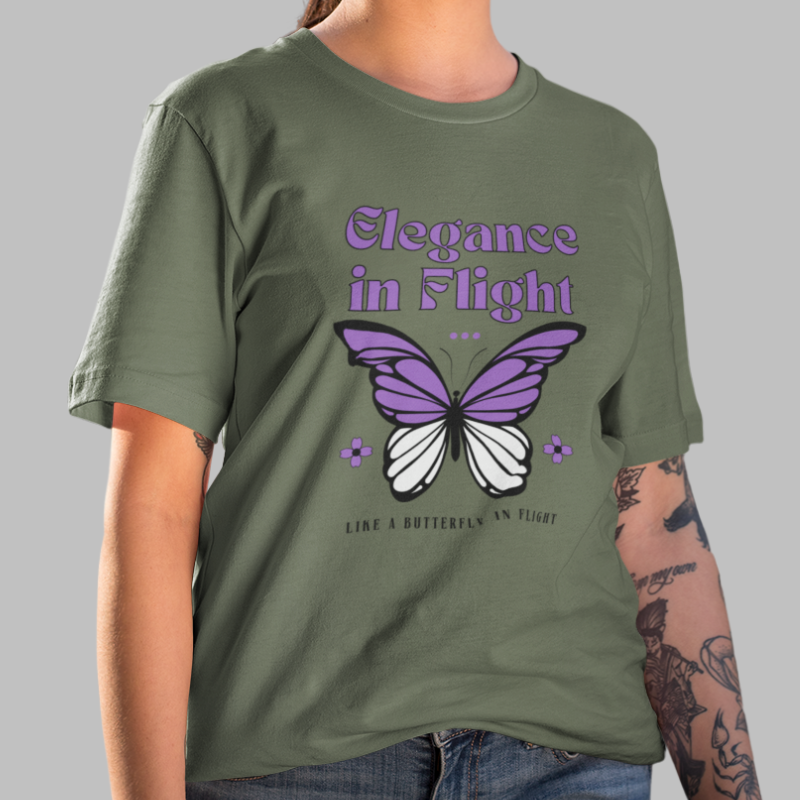 Elegance in Flight Printed T- Shirt