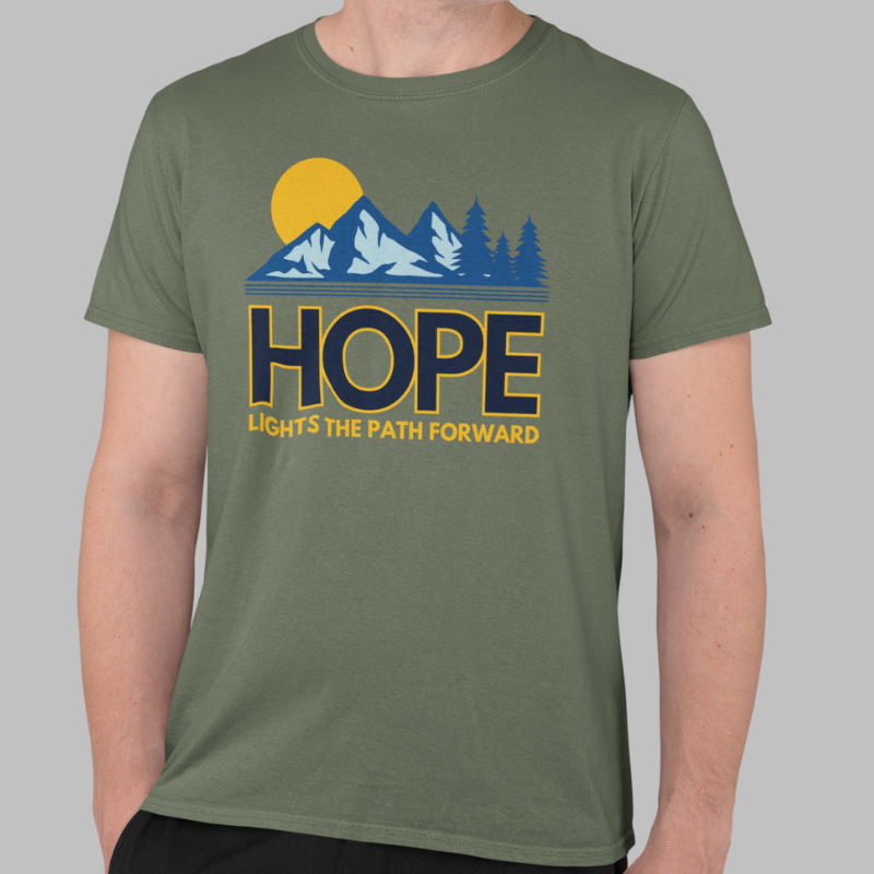 Hope Lights The Path Forward Printed Regular Fit T-Shirt