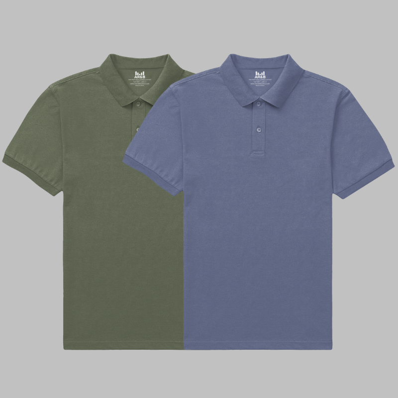 AR&B Premium Polo T-Shirt – Half Sleeve Regular Fit – Rib Collar and Cuff - Combo