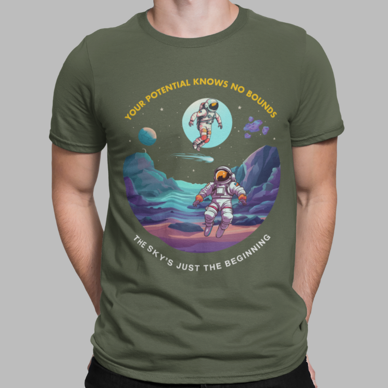 Your Potential Knows No Bounds Printed Regular Fit T-Shirt