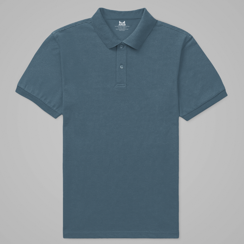 AR&B Premium Polo T-Shirt – Half Sleeve – Rib Collar and Cuff - Petrol Blue Regular Fit