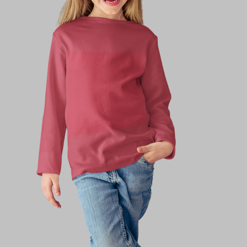 AR&B Kids Round Neck Full Sleeve T-Shirts -  Red