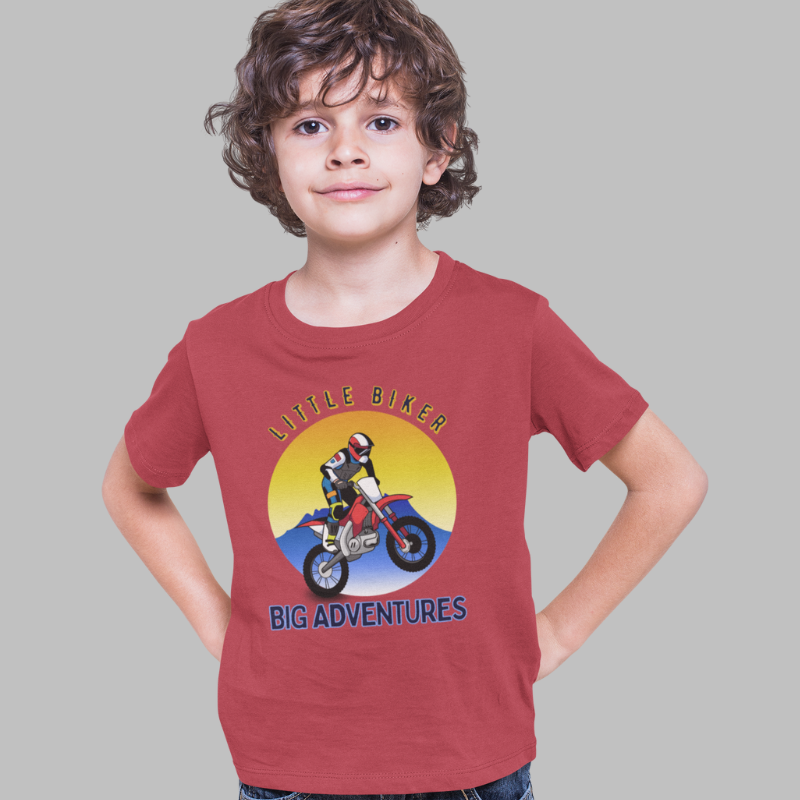 Little Biker Big Adventures Printed T-Shirt