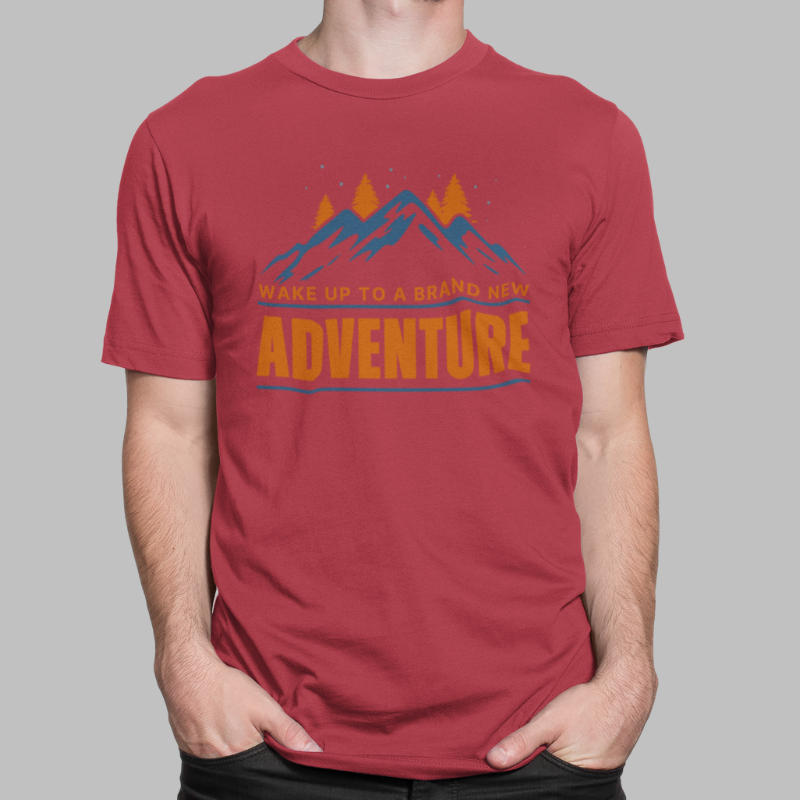 Wake up to a Brand New Adventure Printed Regular Fit T-Shirt