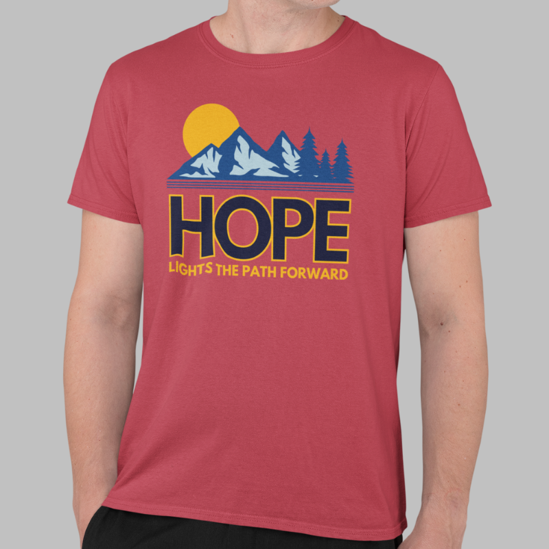 Hope Lights The Path Forward Printed Regular Fit T-Shirt