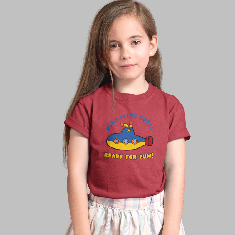 Submarine Squad Ready For Fun! Printed T-Shirt