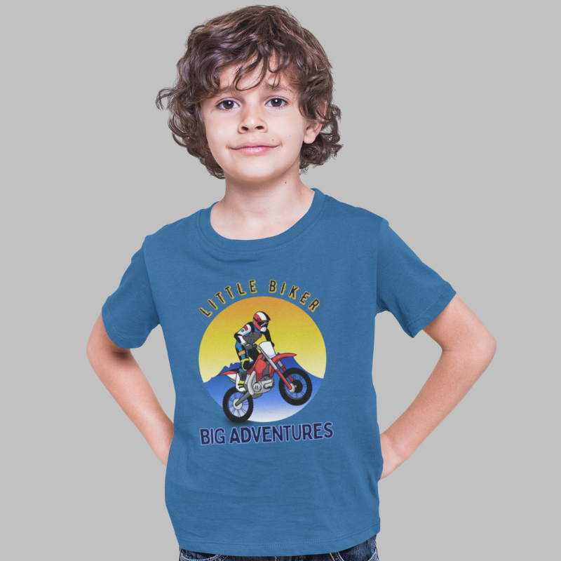 Little Biker Big Adventures Printed T-Shirt