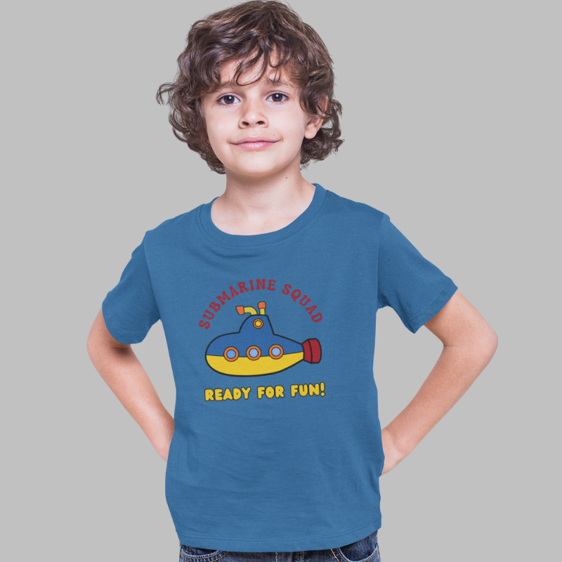 Submarine Squad Ready For Fun! Printed T-Shirt