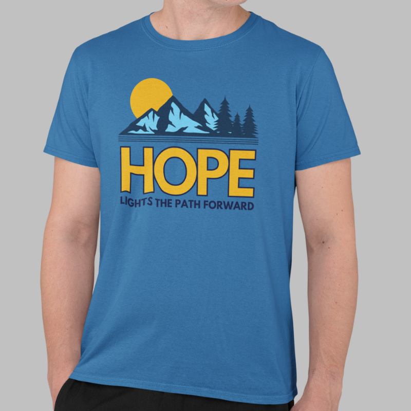 Hope Lights The Path Forward Printed Regular Fit T-Shirt