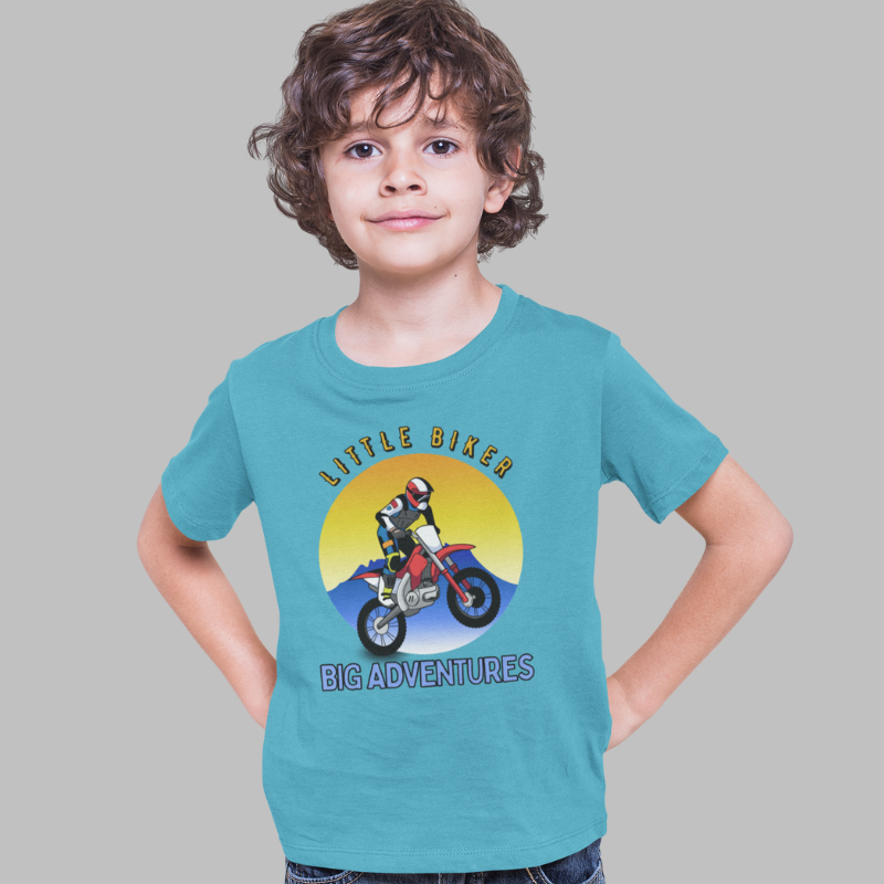 Little Biker Big Adventures Printed T-Shirt